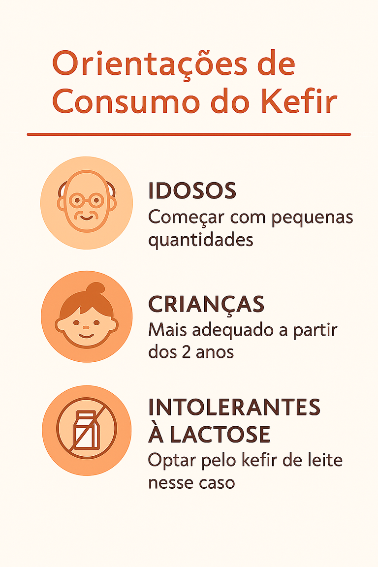 Guia de consumo de kefir por idade: orientações para idosos, crianças a partir de 2 anos e pessoas com intolerância à lactose